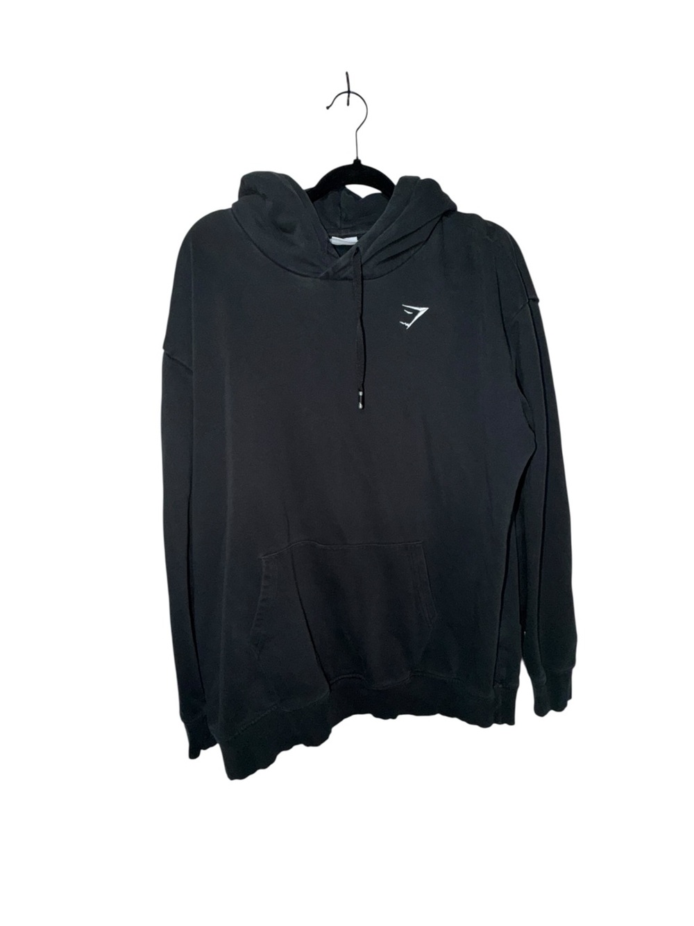 Gymshark Black Pullover Hoodie with Small Logo